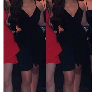 Black high low dress